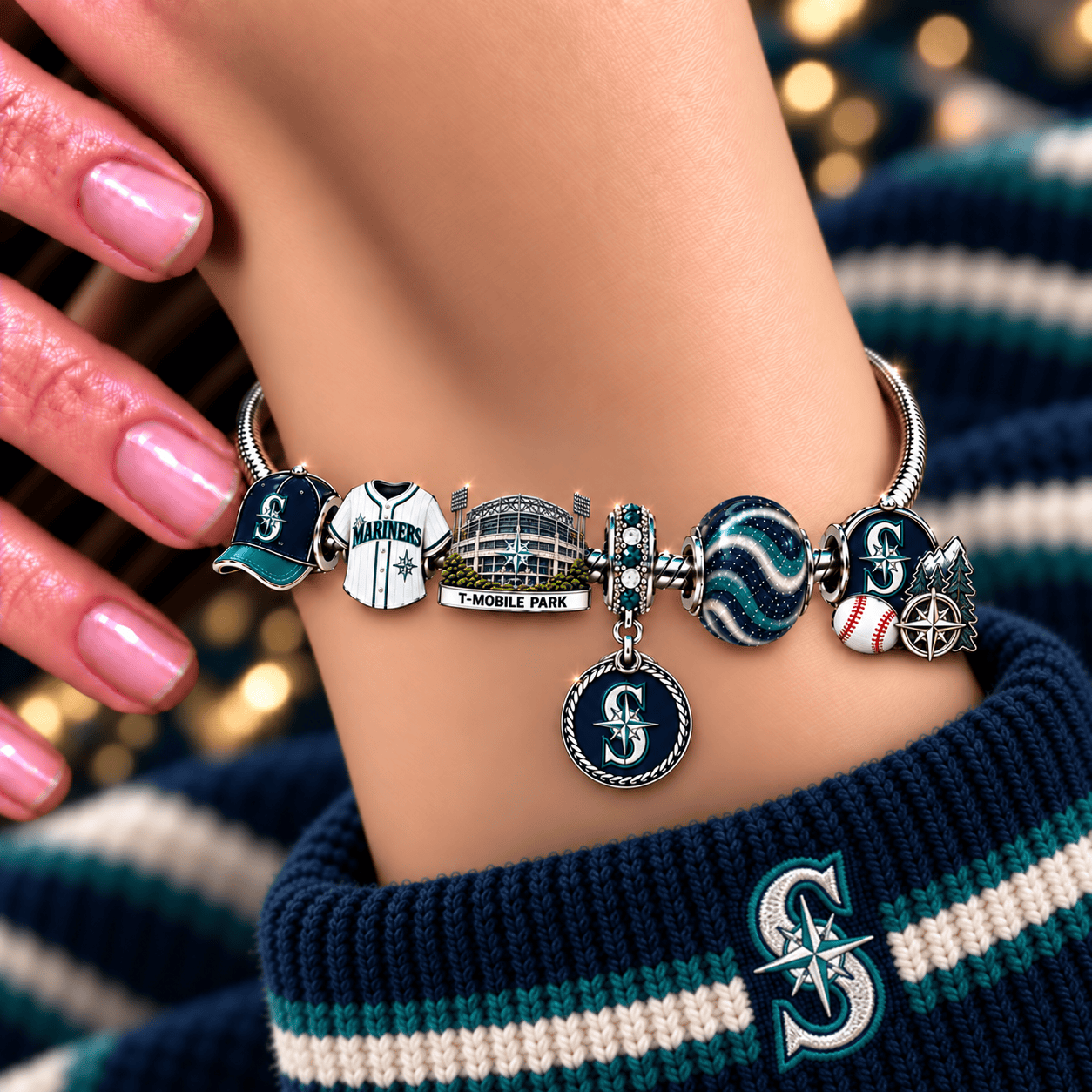 STMR Silver Charm Bracelet Set NHVH