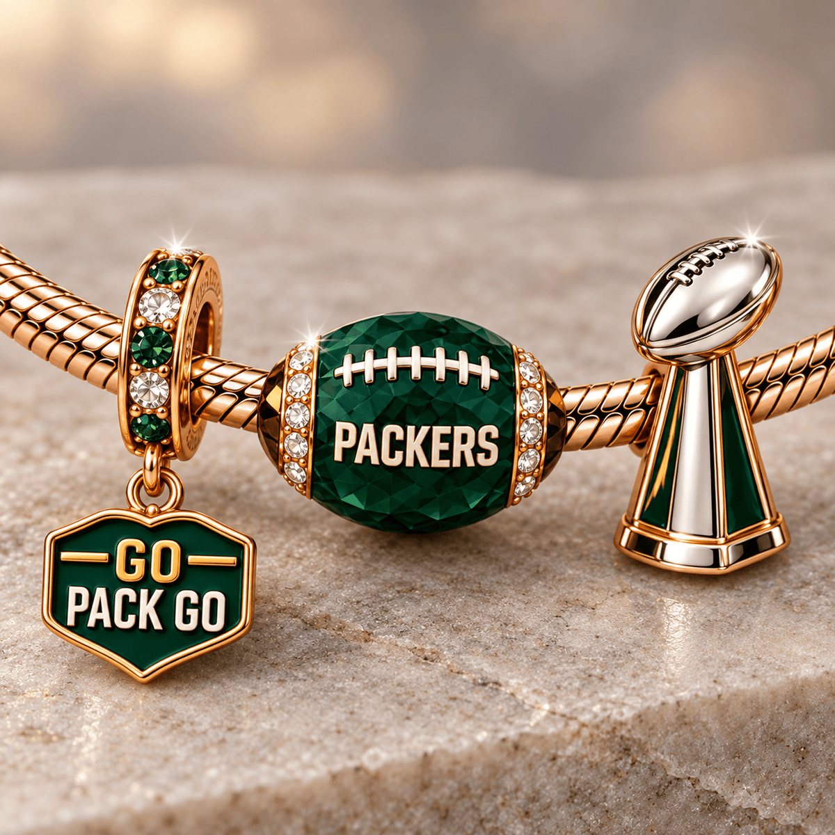 GBP Rose Gold Charm Bracelet Set TMH