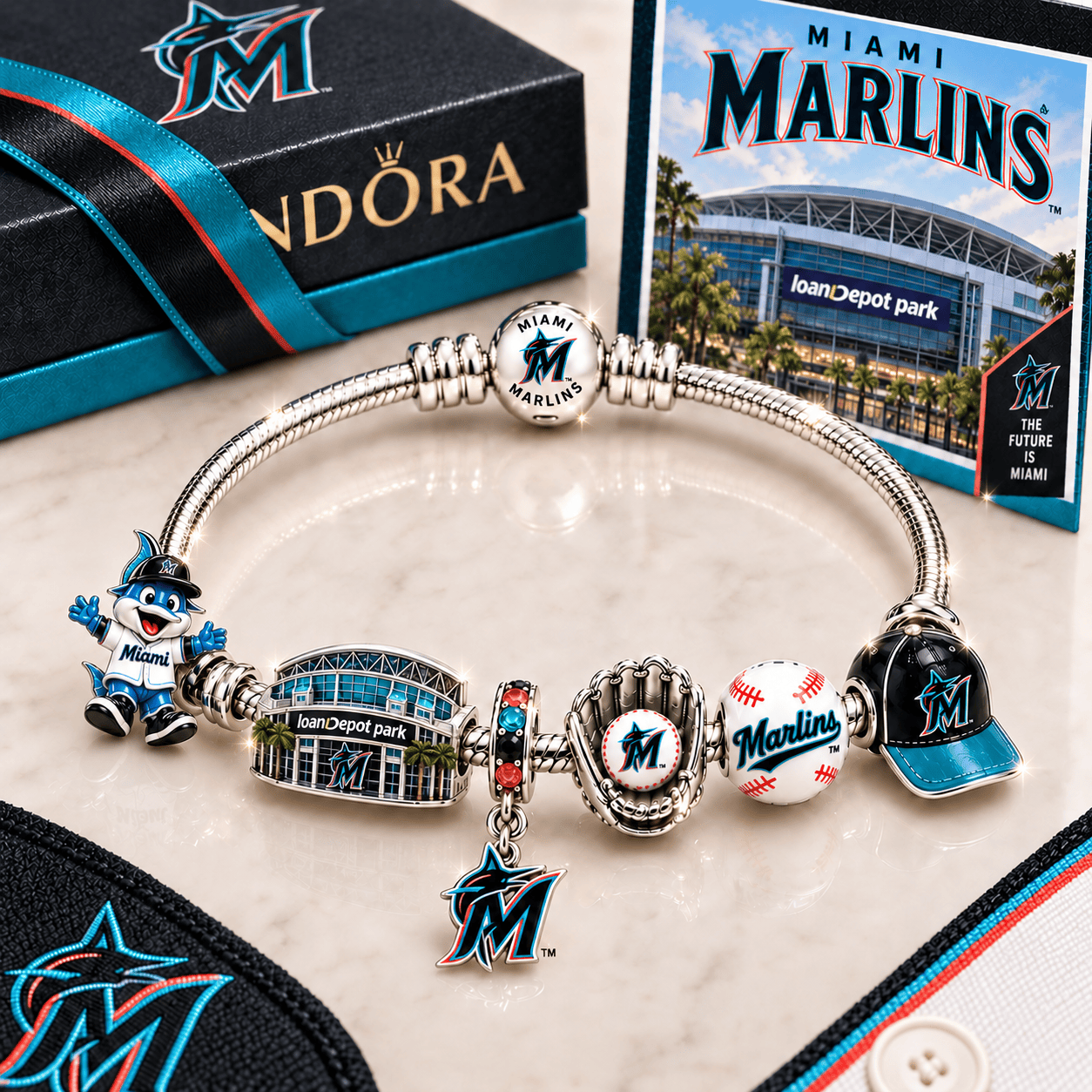 MMA Silver Charm Bracelet Set BMD