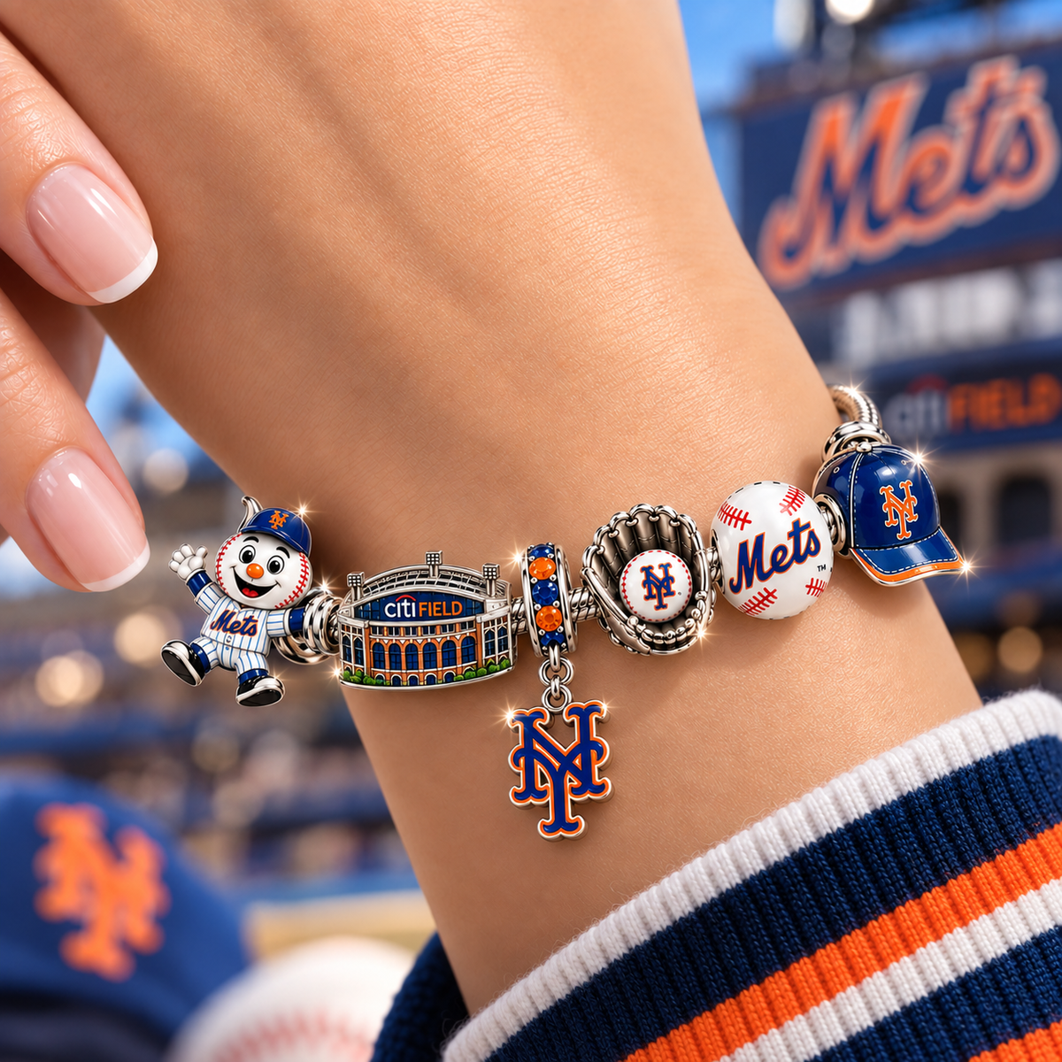 NYM Silver Charm Bracelet Set BMD