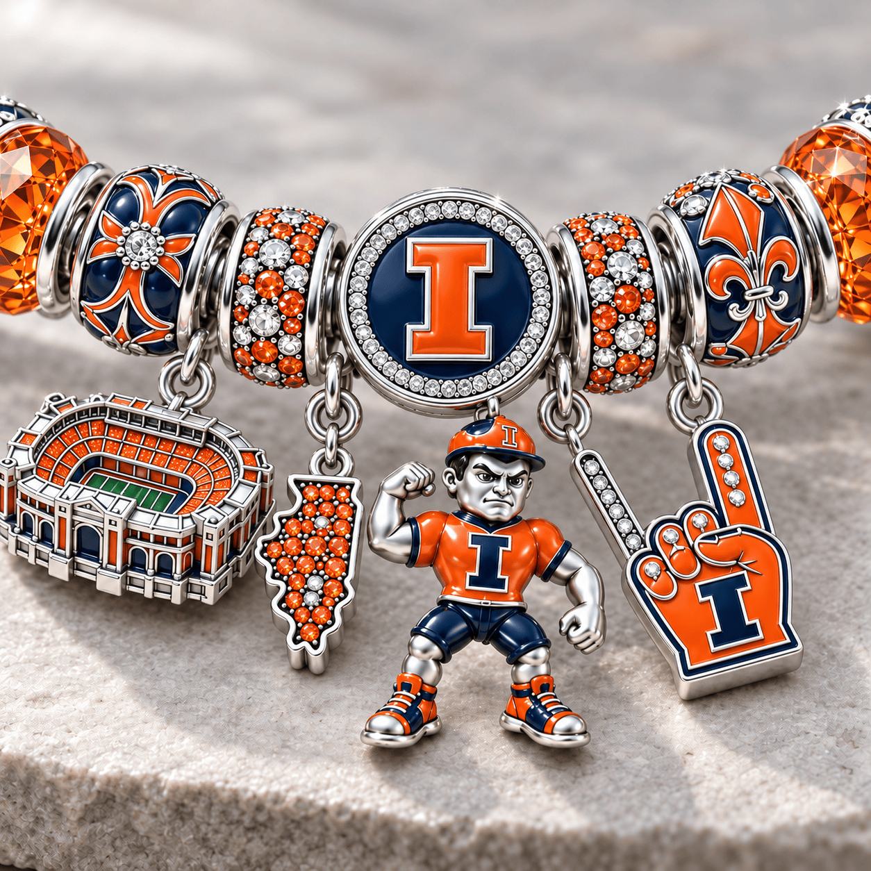 IFI Silver Charm Bracelet Set NTTB