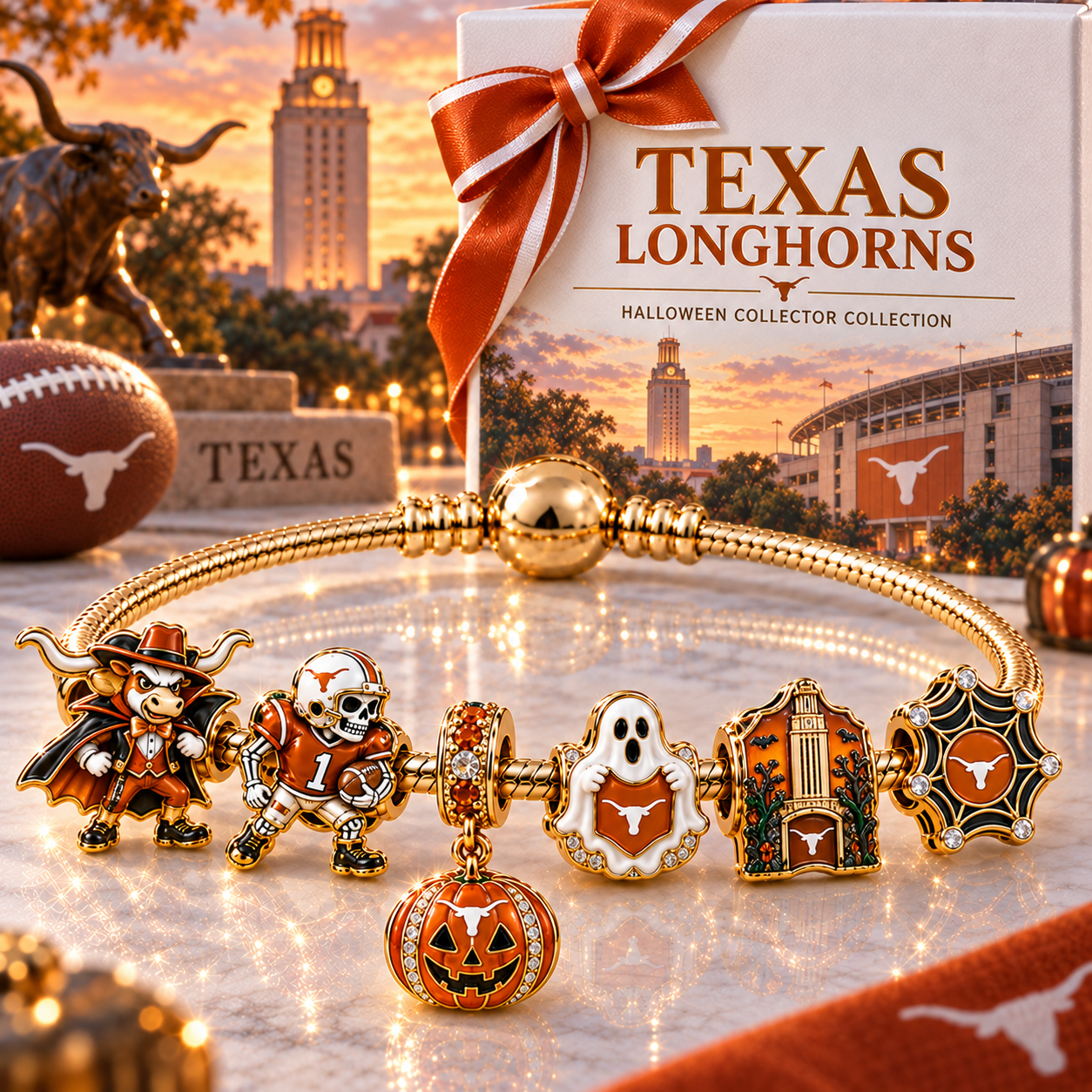 TLS Gold Charm Bracelet Set NHVH