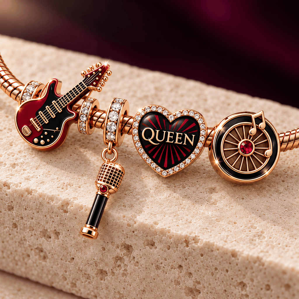 QNN Rose Gold Charm Bracelet Set TMH