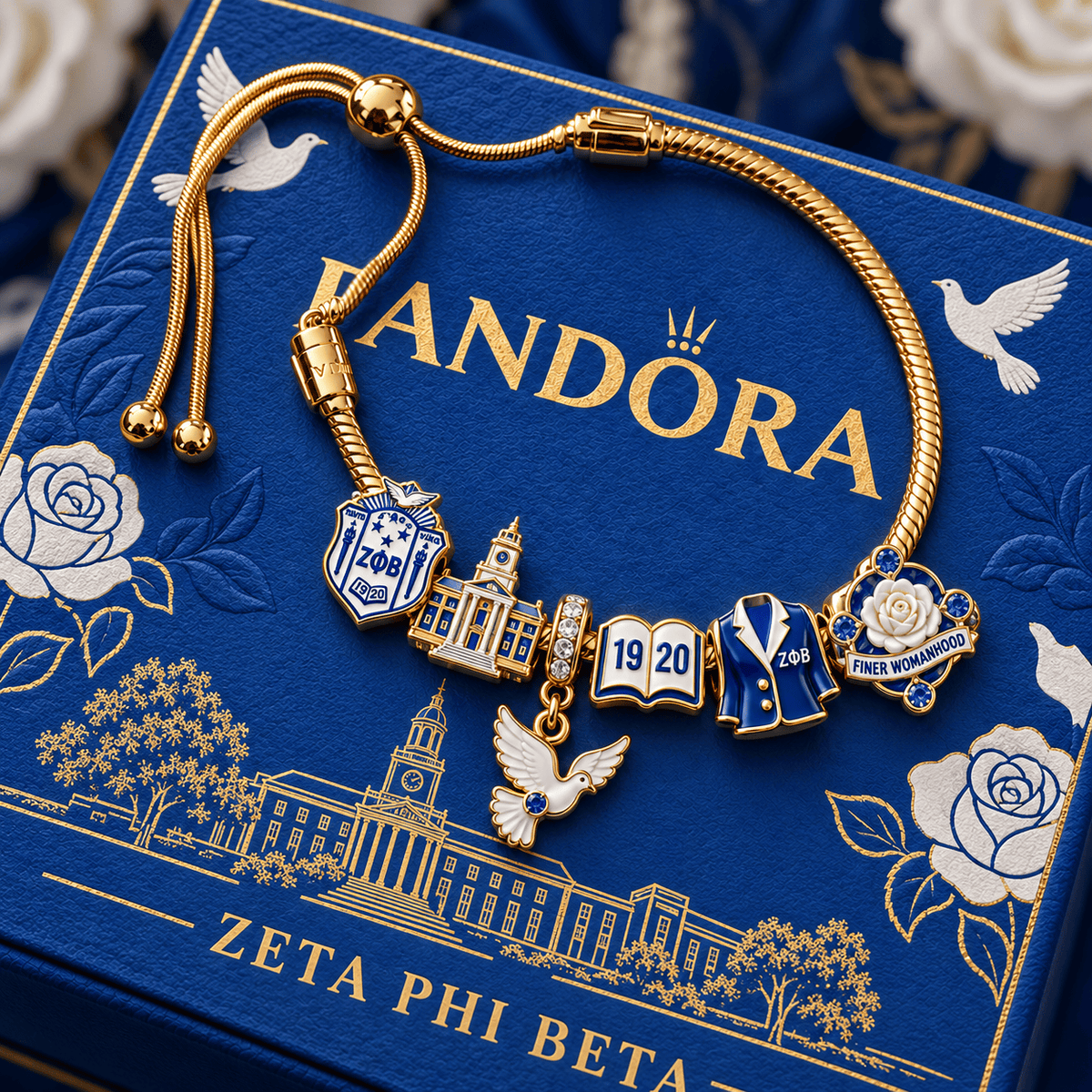 ZPB Silver Charm Bracelet Set NTVA