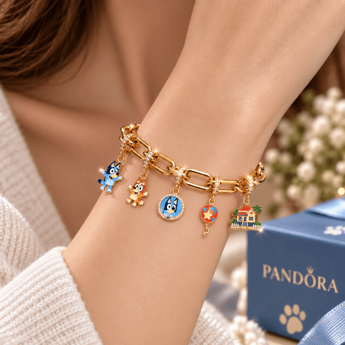 BLU Gold Charm Bracelet Set BMD