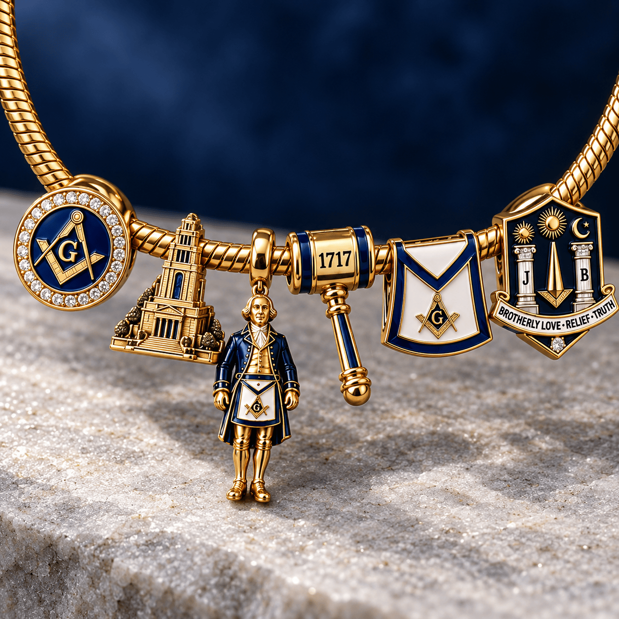 MAS Silver Charm Bracelet Set NTVA