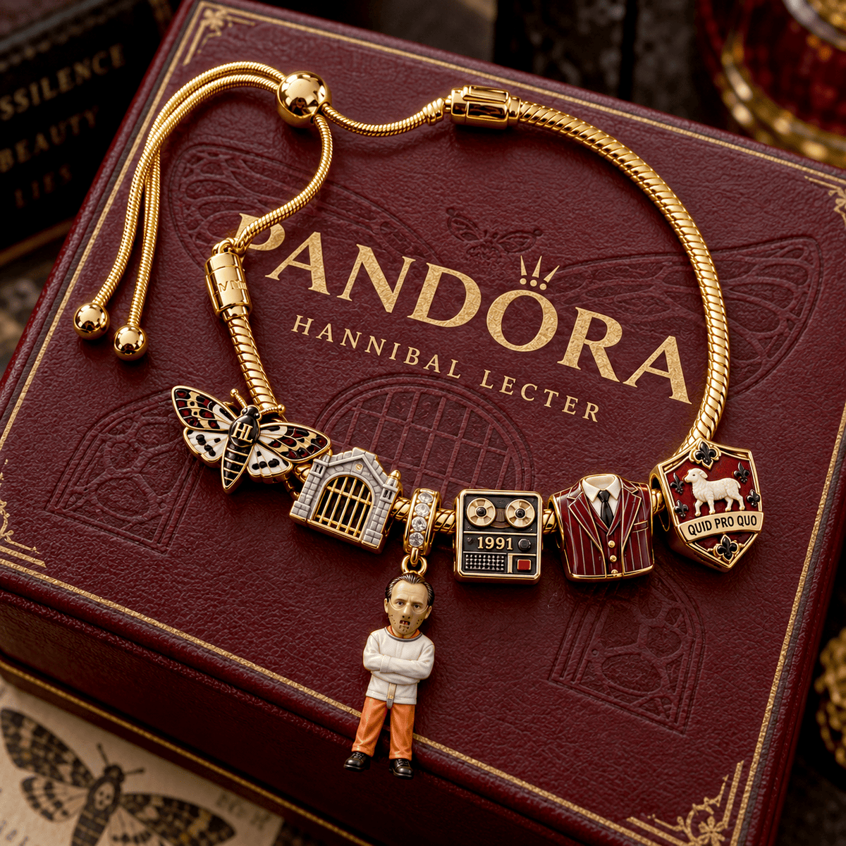 HLBL Silver Charm Bracelet Set NTVA