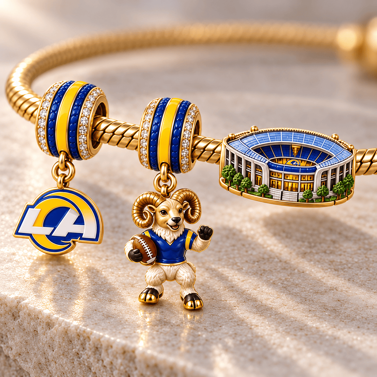 LARS Gold Charm Bracelet Set HQH