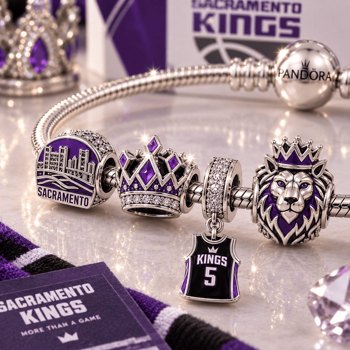 SCRK Sliver Charm Bracelet Set VTH