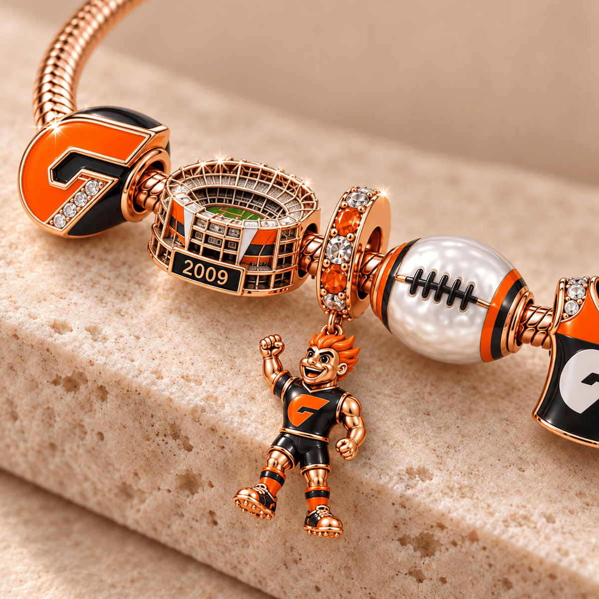 GWS Rose Gold Charm Bracelet Set TMH