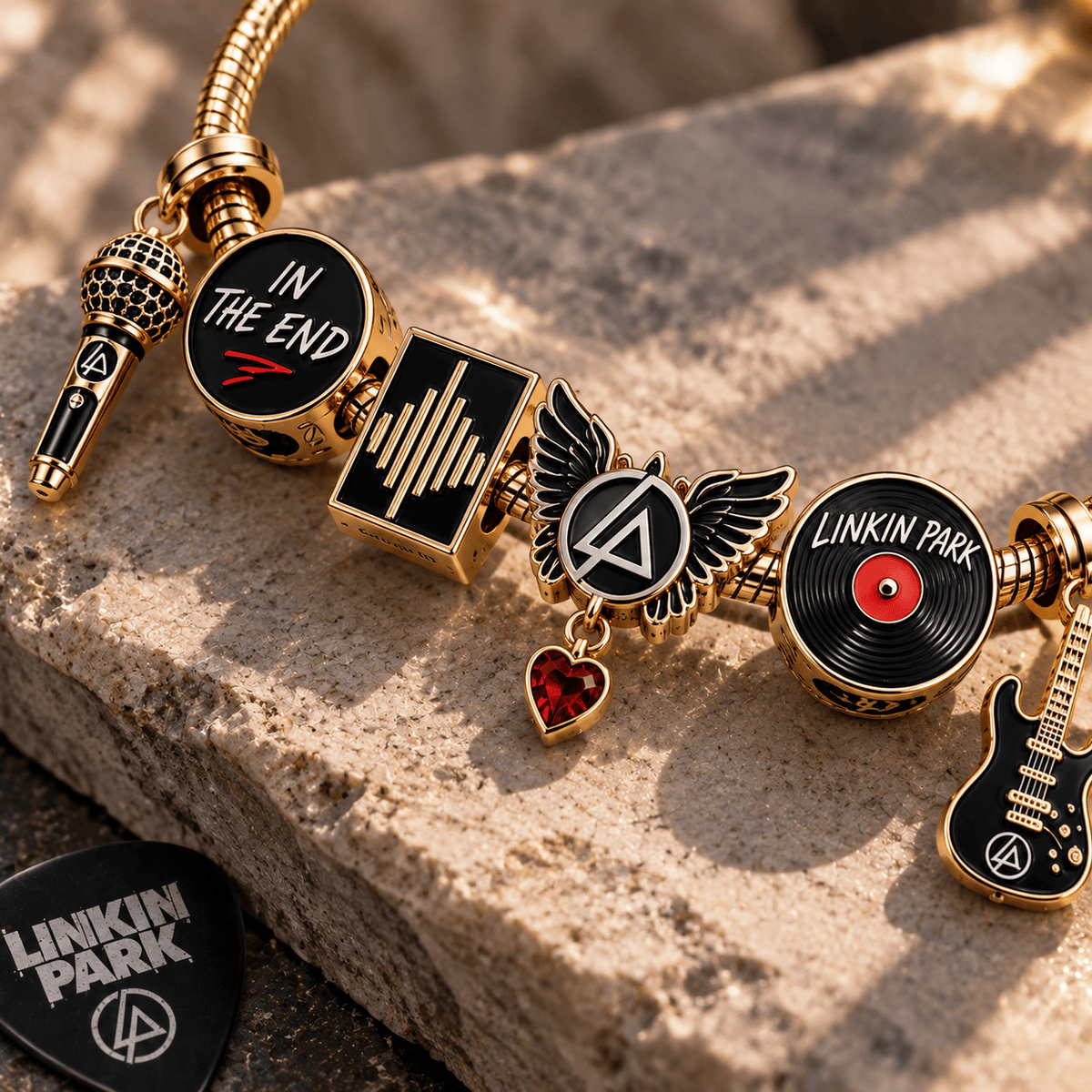 LKP Gold Charm Bracelet Set PTT