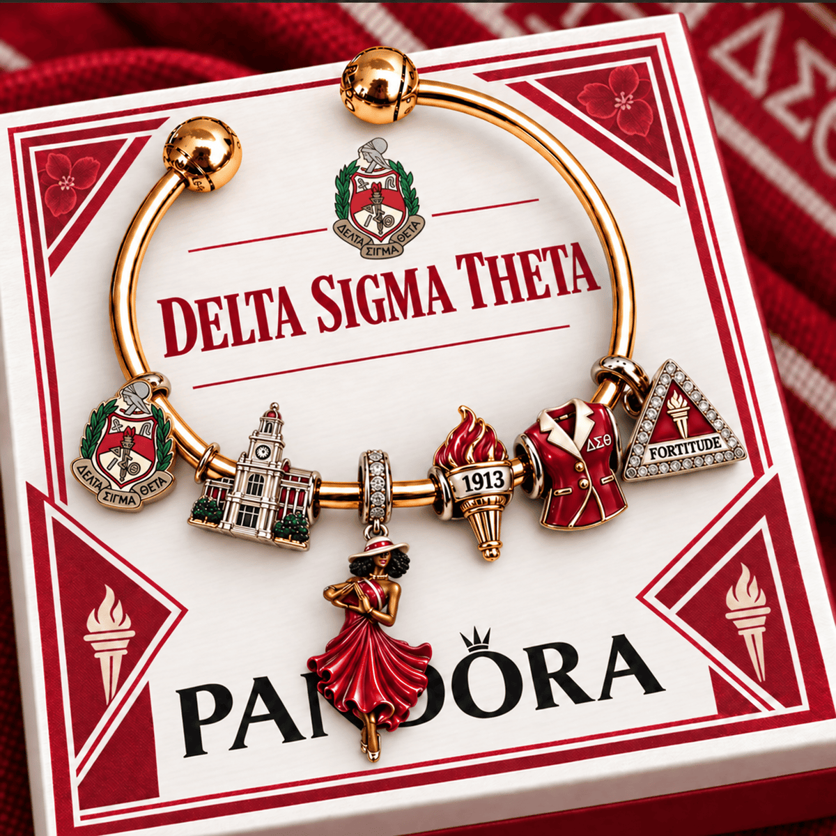DST Silver Charm Bracelet Set NTVA