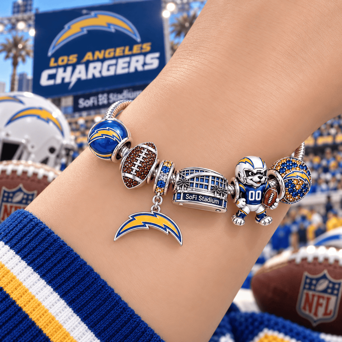 LAC Silver Charm Bracelet Set VTH